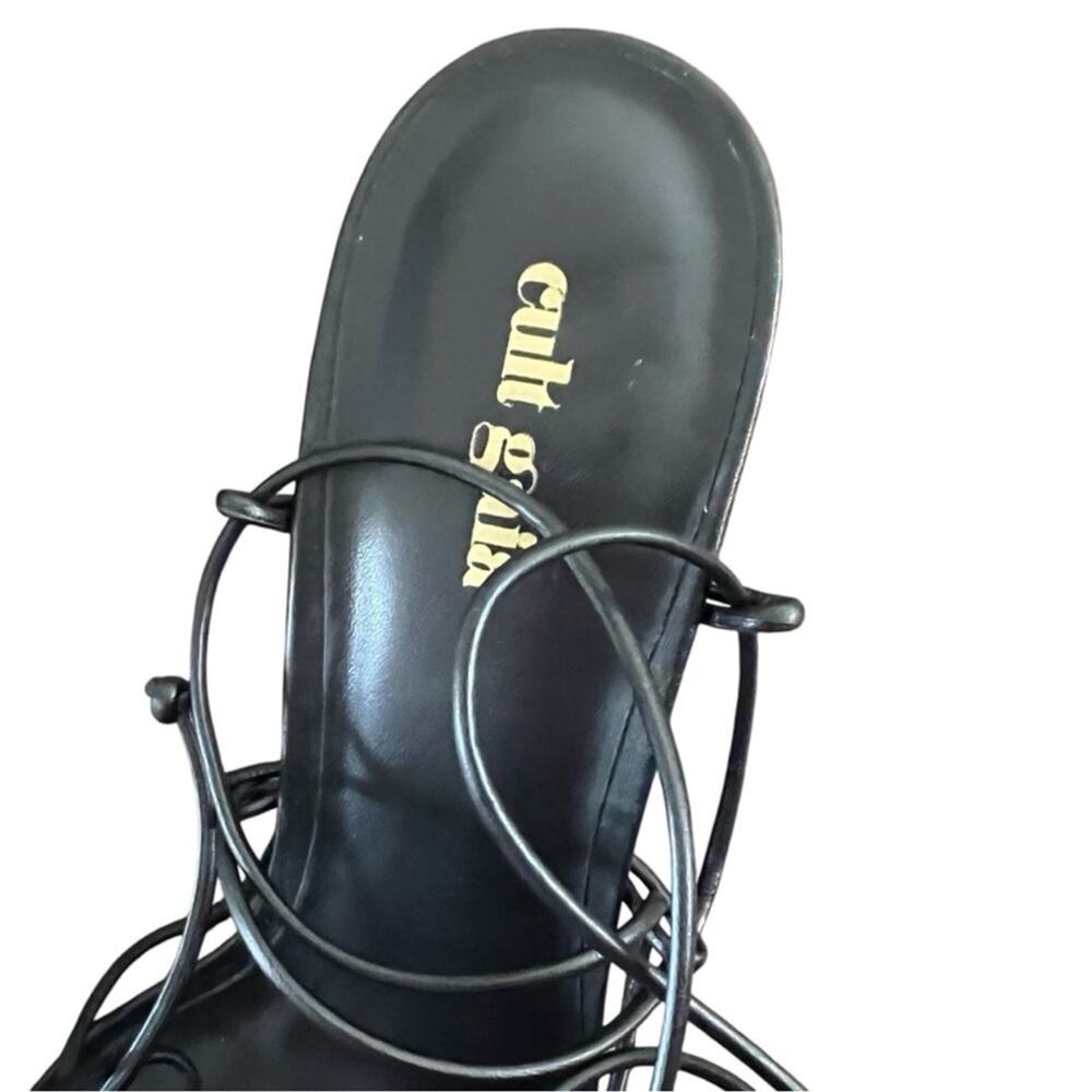 Cult Gaia Soleil Leather Lace Up Strappy High Heel Sandals NEW EU 36.5 US 6.5 - Picture 7 of 9